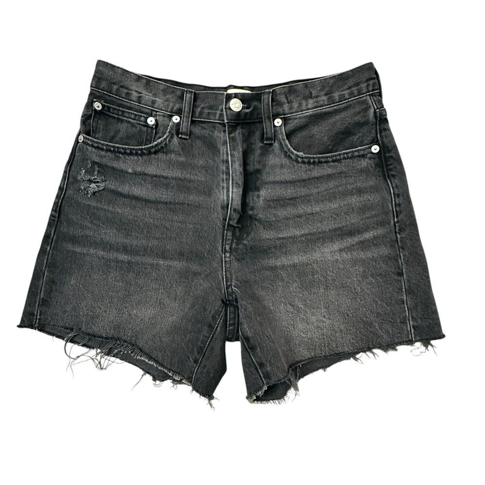 Madewell Black Washed Denim Cutoff Jean Shorts